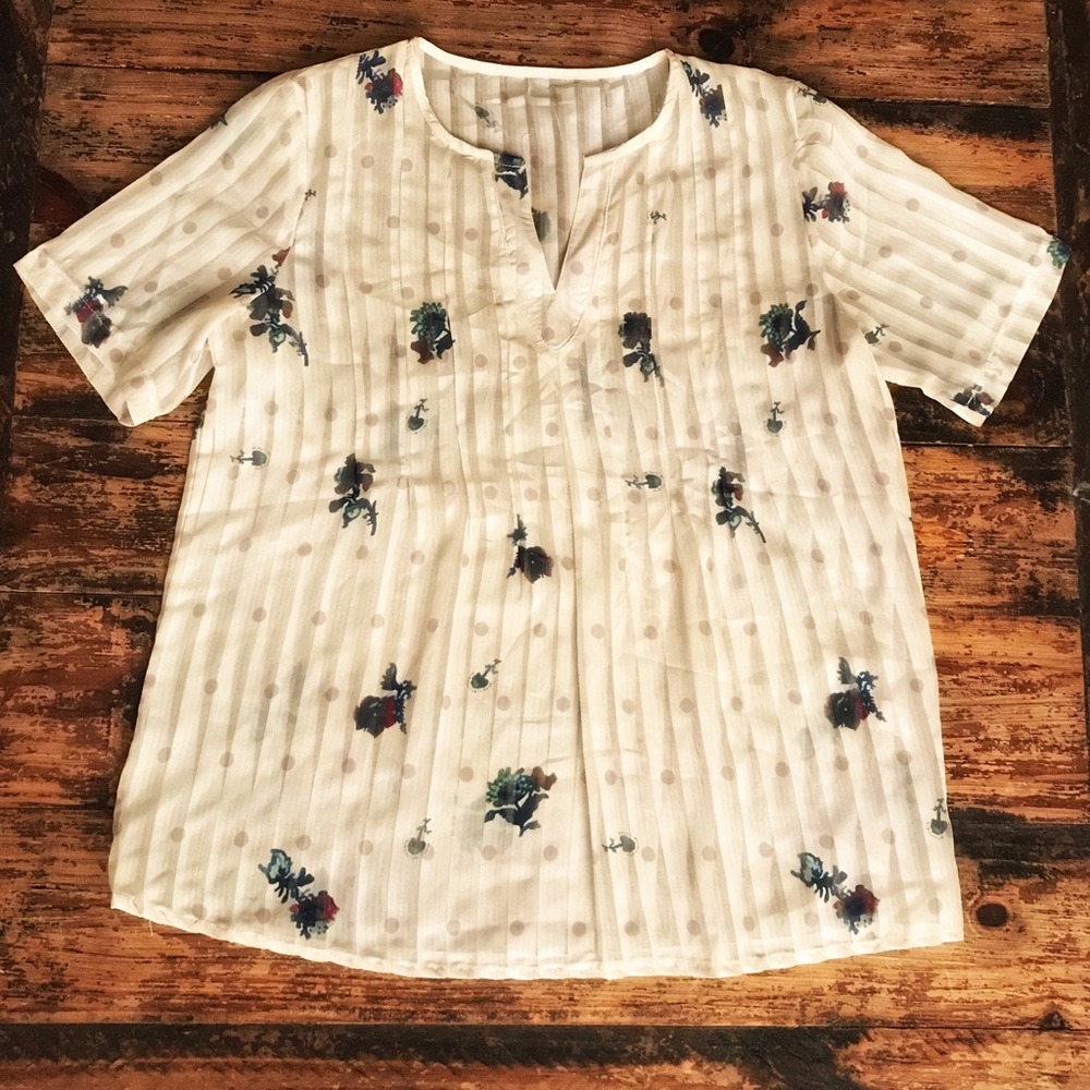 Sheer Floral Top
